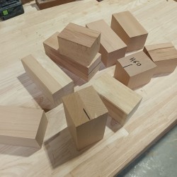 Lot de Cubes et blocs en bois massif recyclés pour décorations et objets DIY