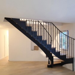 Escalier en acier et bois style bistrot | Modèle New Orleans