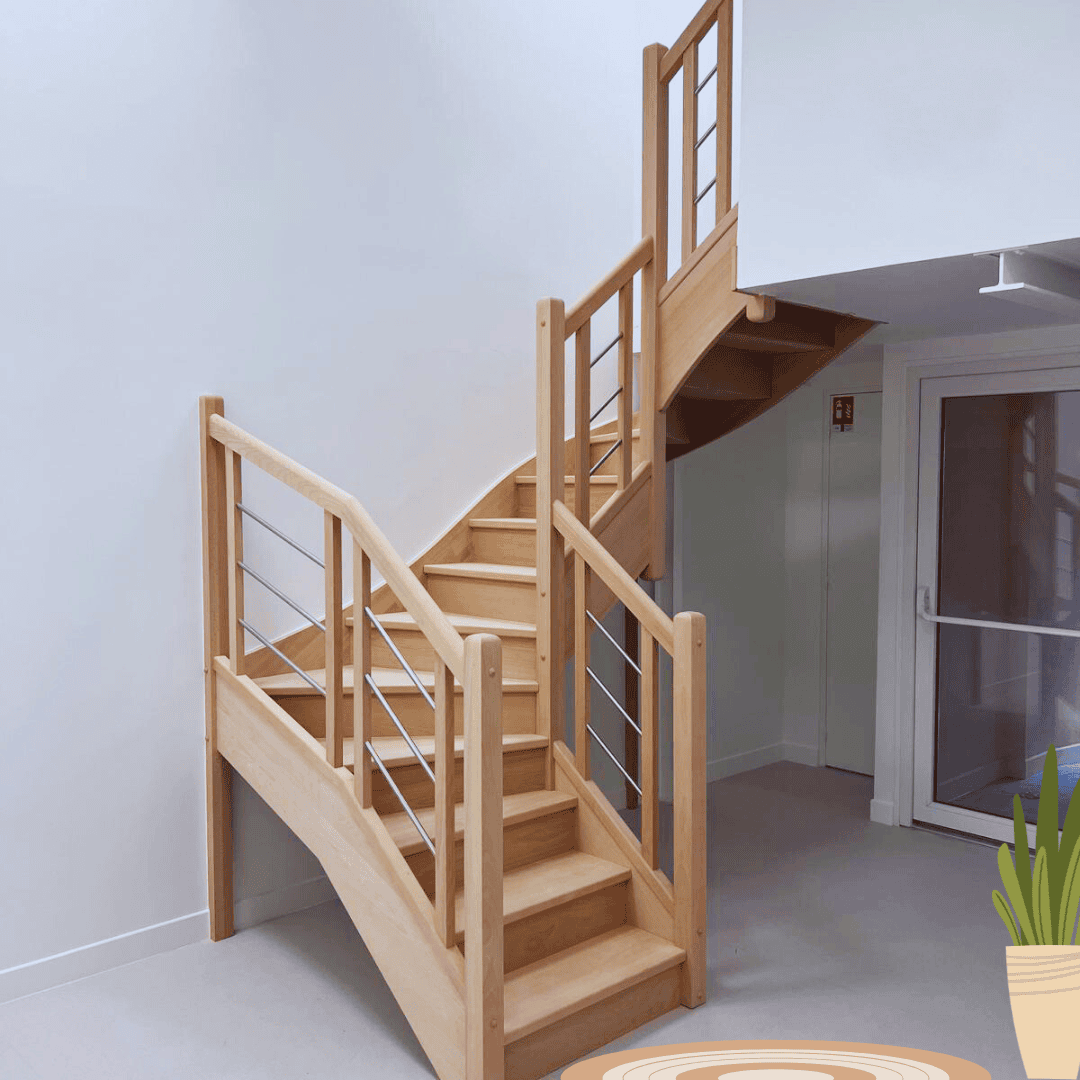 Escalier 2 quarts tournants