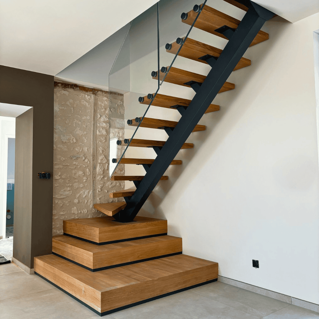 escalier moderne bois