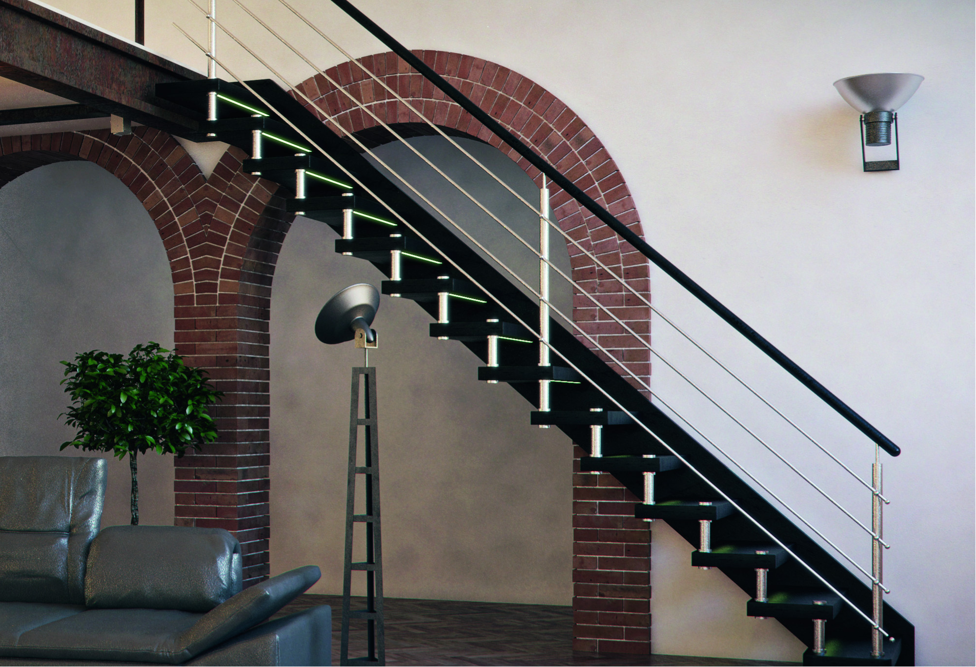 Escalier droit
