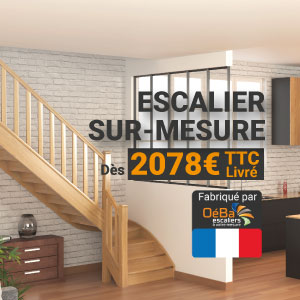 Commandez en ligne votre Escalier sur-mesure prêt à poser dès 2078€ - LIVRAISON INCLUSE